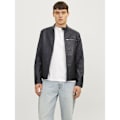 Miniatyrbillede 1 af 7: Jack & Jones Dylan Biker Læderjakke Sort XL Mand