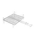 Miniatyrbillede 1 af 5: Sauvic Fisk Grill I Rustfrit Stål 40x45 Cm