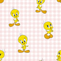 Miniatyrbillede 4 af 4: Play Fabrics Dynetæppe Tweety Vichy Rosa Til Maxicuna 115x145 Cm