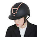Miniatyrbillede 5 af 6: Equestro Hjelm Modello Eclipse Stone Mat Wide Visor (3 Padding)  53-55 cm