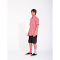 Miniatyrbillede 6 af 7: Volcom Newbar Stripe Kortærmet Skjorte Rosa S Mand