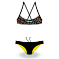Miniatyrbillede 1 af 2: Head Swimming Bikini Team Printed Low Sort 8 Years Dreng