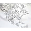 Pikkukuva 7 / 9: Awesome Maps Värityskarttapyyhe World Map To Color In With Country Specific Doodles Valkoinen