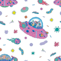 Miniatyrbillede 7 af 7: Play Fabrics Dynetæppe Med Knapper Universe Rick And Morty Til Seng 105 180x240 Cm