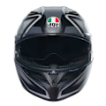 Miniatyrbillede 3 af 6: Agv K3 E2206 Mplk Fullface-hjelm Sort,Grå M