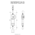Miniatyrbillede 9 af 9: Quad Lock Til Usb Vandtæt Adapter Oplader 12v Søvfarvet