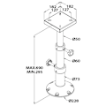 Pikkukuva 2 / 2: Vetus 26-69 Cm Manually Adjustable Table Foot