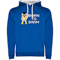 Miniatyrbillede 1 af 4: Kruskis Hættetrøje Born To Swim Two-colour Blå 3XL Mand