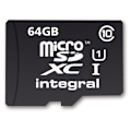 Miniatyrbillede 1 af 2: Integral Hukommelseskort Microsdxc 64gb Fyr 10 Sort