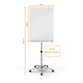 Miniatyrbillede 2 af 7: Nobo Bevægende Glas Ference Whiteboard Med Staffeli Con