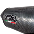 Miniatyrbillede 3 af 4: Gpr Exhaust Systems Homologeret Oval Lyddæmper Furore Poppy Suzuki Gsf 1250 Bandit/s 07-12 Ref:s.107.fupo Sort