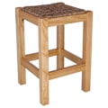 Miniatyrbillede 5 af 6: Wellhome Lav Firkantet Rustik Træbænk 32.5x32.5x48.5 Cm