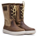 Miniatyrbillede 1 af 3: Boat Boot StØvler Canvas Laceup Brun EU 46 Kvinde