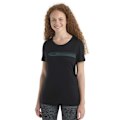 Miniatyrbillede 1 af 8: Icebreaker Kortærmet T-shirt 150 Tech Lite Ii Camping Lines Merino Sort M Kvinde
