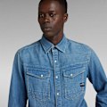 Miniatyrbillede 4 af 5: G-star Lang ærmet Skjorte D23616-d252 Slim Fit Blå S Mand