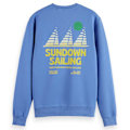 Miniatyrbillede 2 af 3: Scotch & Soda Sweatshirt Front Back Boating Artwork Blå L Mand