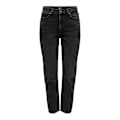 Miniatyrbillede 1 af 2: Only Ankel Jeans Med Høj Talje Emily Life Sort 26 / 34 Kvinde