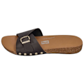 Miniatyrbillede 3 af 5: Fitflop Iqushion Adjustable Buckle Leather Tøfler Brun EU 38 Kvinde
