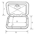 Pikkukuva 2 / 3: Nuova Rade Hatch For Vhf/radiocd With Lock Valkoinen