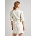 Miniatyrbillede 2 af 7: Pepe Jeans Langærmet Kort Kjole Dasha Beige XS Kvinde