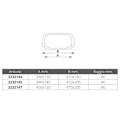 Pikkukuva 2 / 3: Nautica F4 Puolielliptinen Kevytmetalliseos Luukku Rectangular Kirkas 410 x 205 mm
