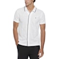 Miniatyrbillede 1 af 3: Original Penguin Button Front Textured Earl Kortærmet Skjorte Hvid M Mand