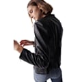 Miniatyrbillede 2 af 5: Salsa Jeans Læderjakke Basic Sort L Kvinde