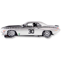 Miniatyrbillede 2 af 3: Scalextric Bil Cuda-silver Søvfarvet