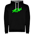 Miniatyrbillede 1 af 4: Kruskis Hættetrøje Fishbones Two-colour Sort 3XL Mand