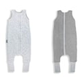 Miniatyrbillede 1 af 7: Sleepee Sovepose Med Fødder Jersey Bomuld Reversible Grå M