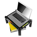 Miniatyrbillede 6 af 7: V7 Support Height Adjustable Riser Stand Desk Sort