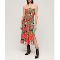 Miniatyrbillede 1 af 3: Superdry Smocked Midi Beach Lang Kjole Flerfarvet L Kvinde