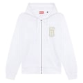Miniatyrbillede 3 af 5: Diesel Sweatshirt Med Fuld Lynlås Ginn K10 Hvid M Mand