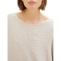Miniatyrbillede 6 af 6: Tom Tailor Sweater 1037737 Knit Structured Batwing Beige M Kvinde