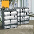 Miniatyrbillede 2 af 3: Artplast Kassettere Med 8 38.2x14.8x23 Cm 38.2x14.8x23 Cm Kommode Sort