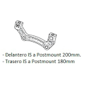 Miniatyrbillede 2 af 2: Hope For/bag N Is Diskadapter Postmount Sort 200 mm / 180 mm