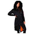 Miniatyrbillede 3 af 6: Alpha Industries Jakke Long Fishtail Sort S Kvinde