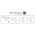 Miniatyrbillede 3 af 6: Shad Bagmontering Kymco Ak Top Master 550 Sort