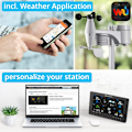 Miniatyrbillede 2 af 5: Bresser Vejrcenter Wifi Clearview 7-i-1 Sensor Sort