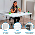 Miniatyrbillede 3 af 8: Lifetime Ultra-resistent Foldebord 122x61x56-91.5 Cm Uv100 Hvid,Sort