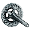 Miniatyrbillede 2 af 2: Absolute Black Til Sram Kæderring Oval 110x5 2x Søvfarvet 52t