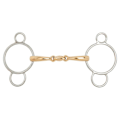 Miniatyrbild 1 av 2: Br Dubbelfogad Snaffle Anatomisk Pessoa Soft Contact 12 Mm Ringar 70 Mm Snaffle Grönt 13.5 cm