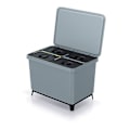 Pikkukuva 1 / 8: Keden Kierrätys Astia 4x10l Systema 56x39x41 Cm Hopeinen
