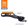 Pikkukuva 5 / 8: Urban Security Lukitustuki Universal Footrest Screws Ur14s/ur10 Hopeinen