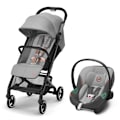 Miniatyrbillede 1 af 7: Cybex Klapvogn Beezy Travelsystem Incl. Aton S2 Søvfarvet