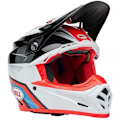 Miniatyrbillede 3 af 9: Bell Moto 9s Flex Merchant Offroadhjelm Hvid,Sort S
