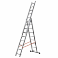 Miniatyrbillede 1 af 4: Gierre Trin Leddelt Aluminiumsstige Modula Al415 3x9 Søvfarvet