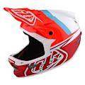Miniatyrbillede 1 af 3: Troy Lee Designs Styrthjelm Ned Ad Bakke D3 Fiberlite Rød,Hvid,Blå L