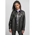Miniatyrbillede 1 af 8: Urban Classics S Faux Leather Over Skjorte Sort L Kvinde