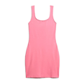 Miniatyrbillede 2 af 4: Superdry Square Neck Jersey Mini Kort Kjole Rosa L Kvinde
